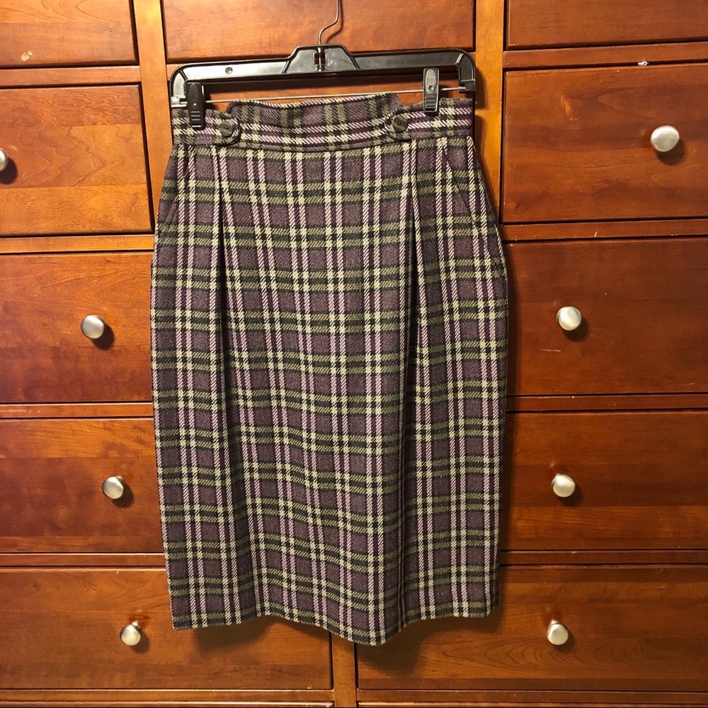Jane Justin Wool Pencil Skirt